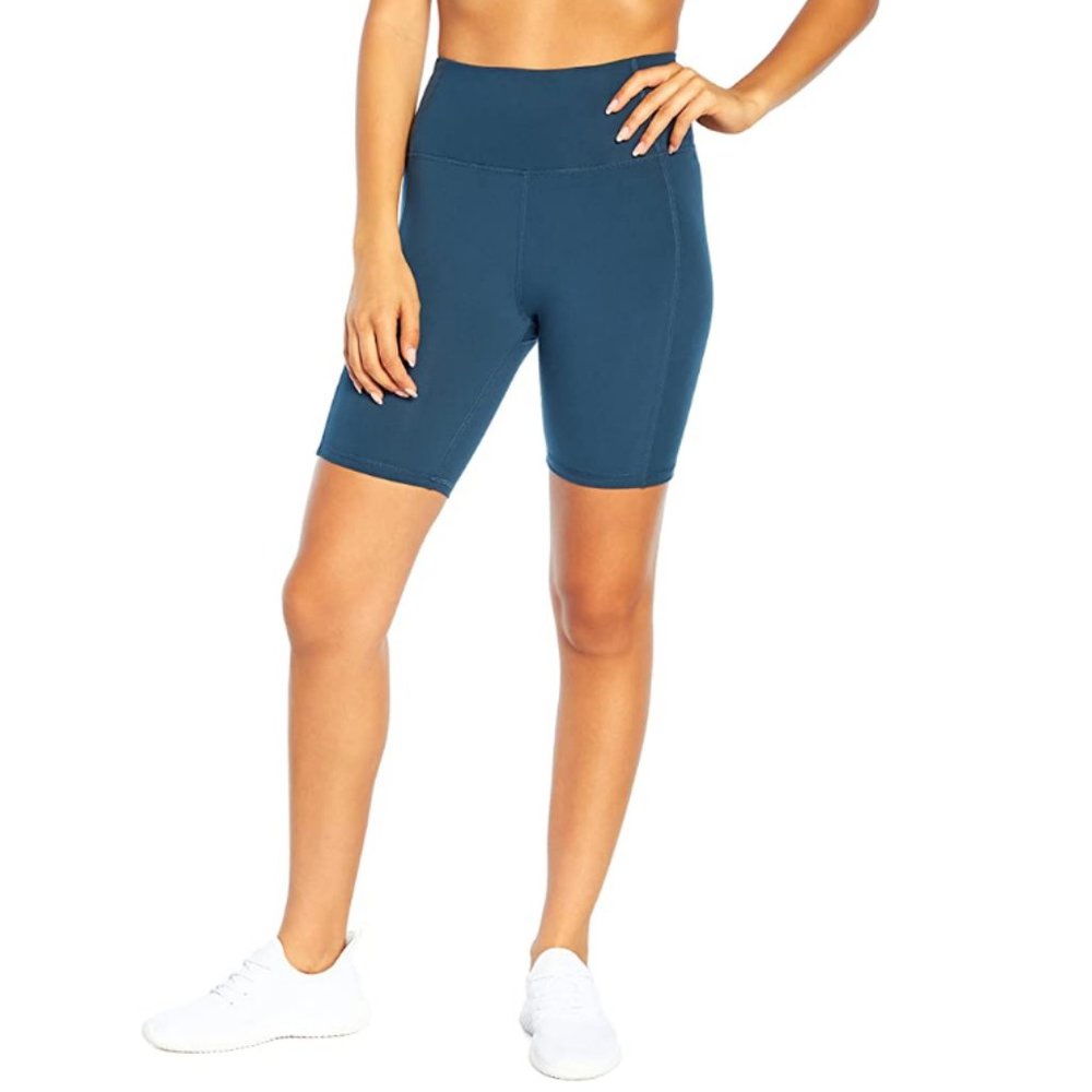 Jessica Simpson High-Rise Blue Bicycle Shorts